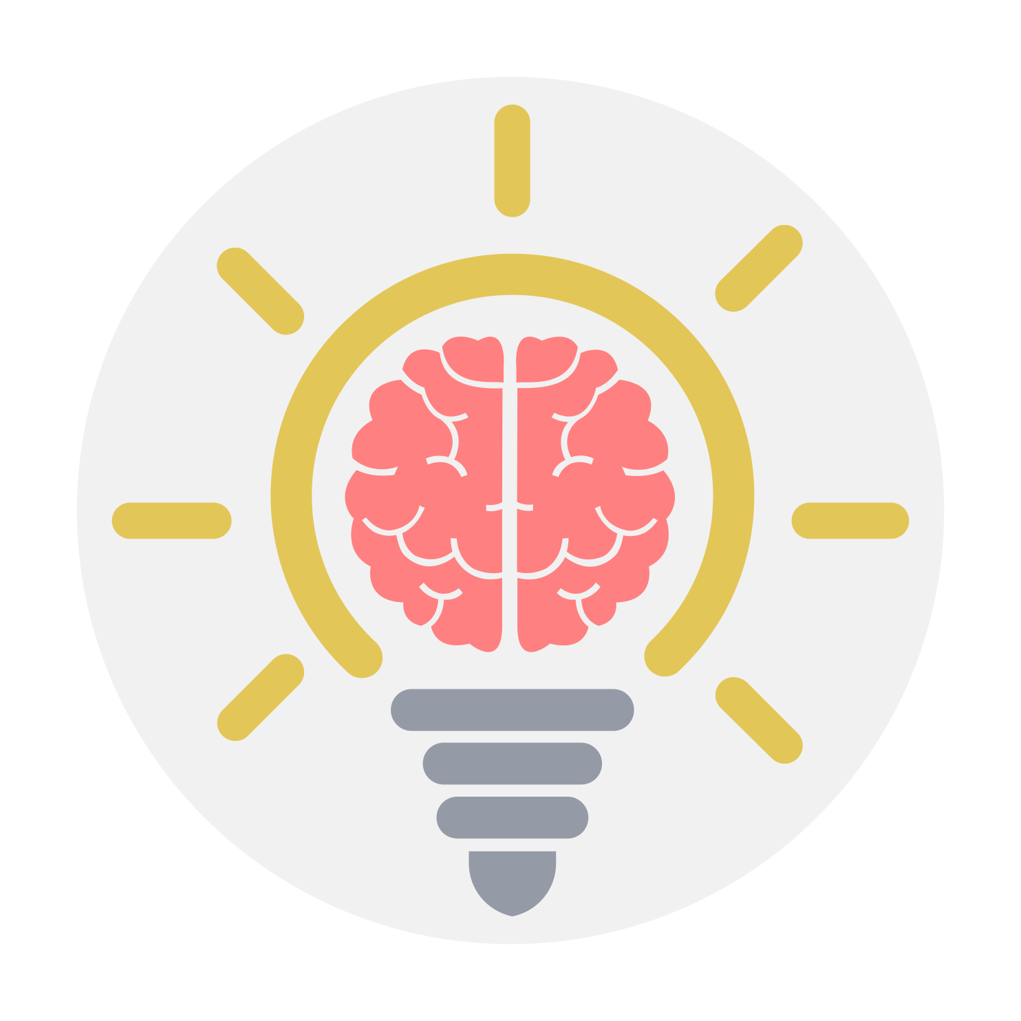 illustration of light bulb with brain